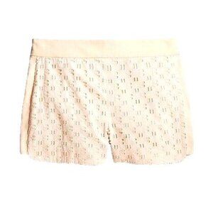 (5 for $25) J.Crew Eyelet and Basket-weave Short‎ in Pale Puff size 6
